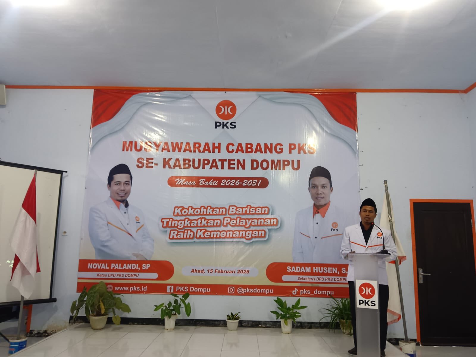 Sambutan Ketua DPD PKS Dompu, Noval Palandi, SP